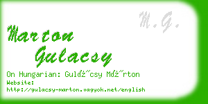 marton gulacsy business card